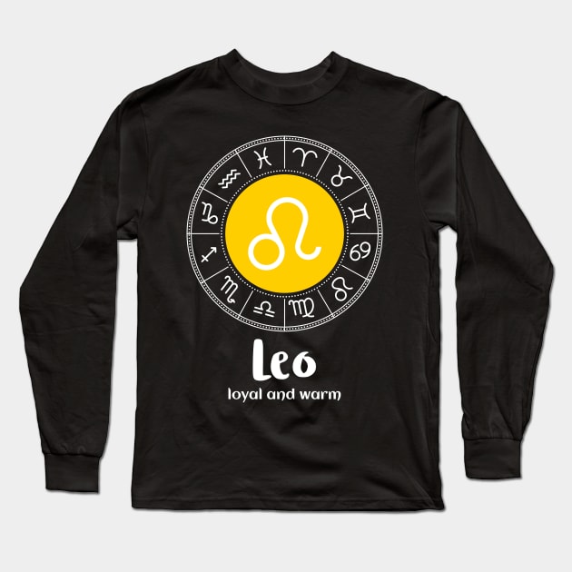 Leo Loyal And Warm Long Sleeve T-Shirt by Science Puns